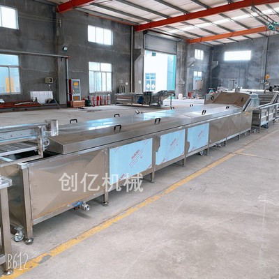 新型丸子漂燙蒸煮流水線設備 廠家直供大小型號金針菇巴氏殺菌線