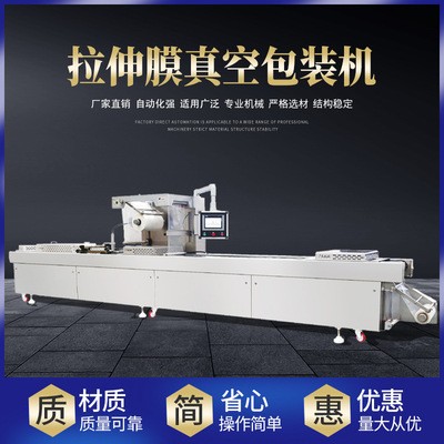 源頭生產廠家直營全自動真空拉伸膜包裝機 自動真空包裝