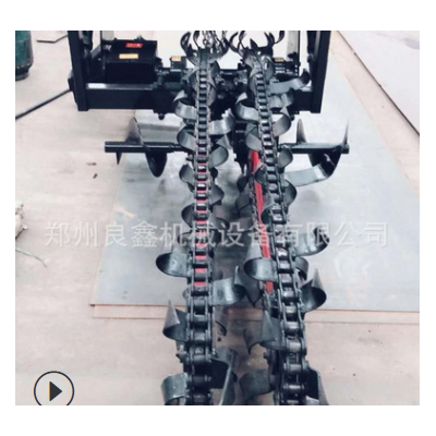 新型鏈條開溝機 農(nóng)村水網(wǎng)建設開溝機 拖拉機帶動鏈條開溝機