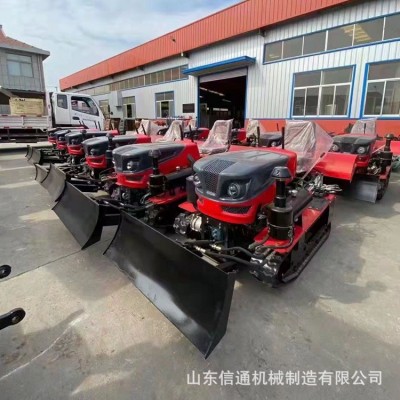 四驅(qū)大棚果園管理機(jī) 乘坐式50馬力履帶拖拉機(jī) 開(kāi)溝松土柴油旋耕機(jī)