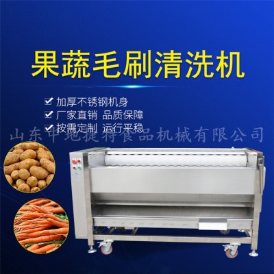 熱銷特賣土豆地瓜清洗設(shè)備蓮藕去泥清洗加工全自動果蔬毛刷清洗機(jī)