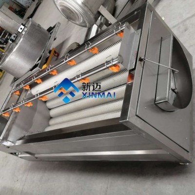 毛輥胡蘿卜清洗機(jī) 電動蘿卜去皮機(jī) 新邁商用果蔬清洗去泥去皮機(jī)