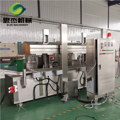 大型煎餅果子薄脆油炸機 全自動不銹鋼油炸流水線廠家直質保一年