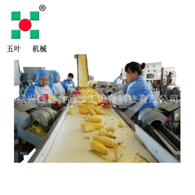 玉米粒加工生產線 鮮玉米扒皮脫粒漂燙速凍線 玉米粒流態速凍機g
