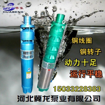 華泵牌高楊程潛水泵太陽能噴泉泵2寸口徑地暖循環泵抽取地熱井水