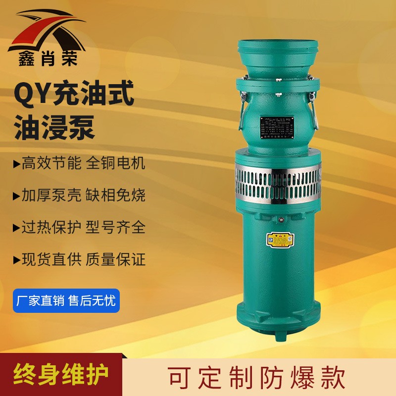 QY油浸泵 大流量清水泵 充油式潛水泵 多級泵大功率 農田灌溉泵