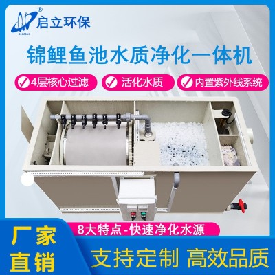 錦鯉魚池過濾器自動(dòng)清洗池塘水循環(huán)凈化大型一體戶外魚池過濾系統(tǒng)