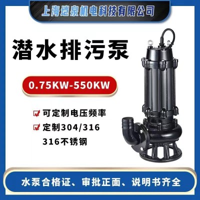 WQ無堵塞污水泵農用工程排污泵 潛污泵 抽水機潛水泵上海人民