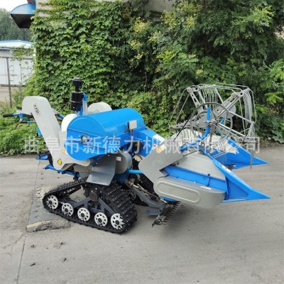 微型全喂入式水稻收割機 小型打稻谷機 手扶式小型小麥收割機