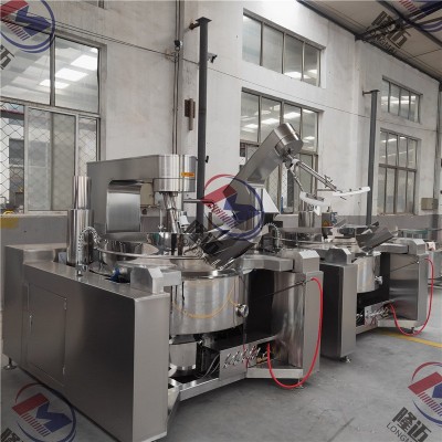 預制菜多爪炒鍋 燃氣6爪攪拌炒鍋 1200燃氣行星炒菜機隆邁機械