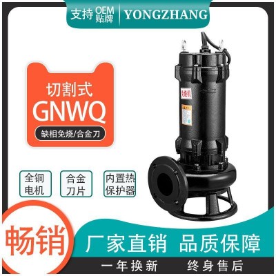 GNWQ切割式排污泵泥漿化糞池抽糞排污工程抽水泵380V污水泵
