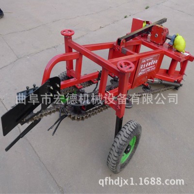 拖拉機帶花生收獲機 刨長果的機器 手扶車帶起果子機