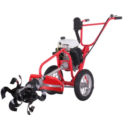 手推小型割草機大棚果園除草開溝松土鋤草旋耕機農(nóng)用多功能微耕機