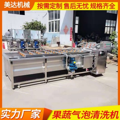 全自動商用果蔬清洗機 多功能水果氣泡清洗機 噴淋式蔬菜清洗機
