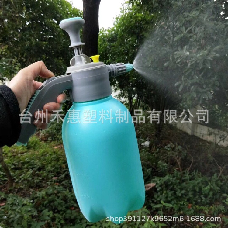 塑料噴霧器 2L氣壓澆花噴水壺 馬卡龍粉藍(lán)系灑水噴霧壺