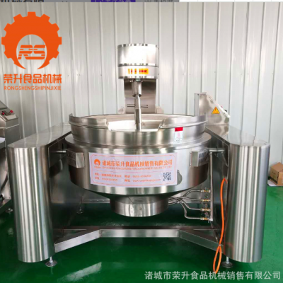 廠家直銷不銹鋼炒料機 仿人工攪拌夾層鍋 火鍋底料炒料機設備