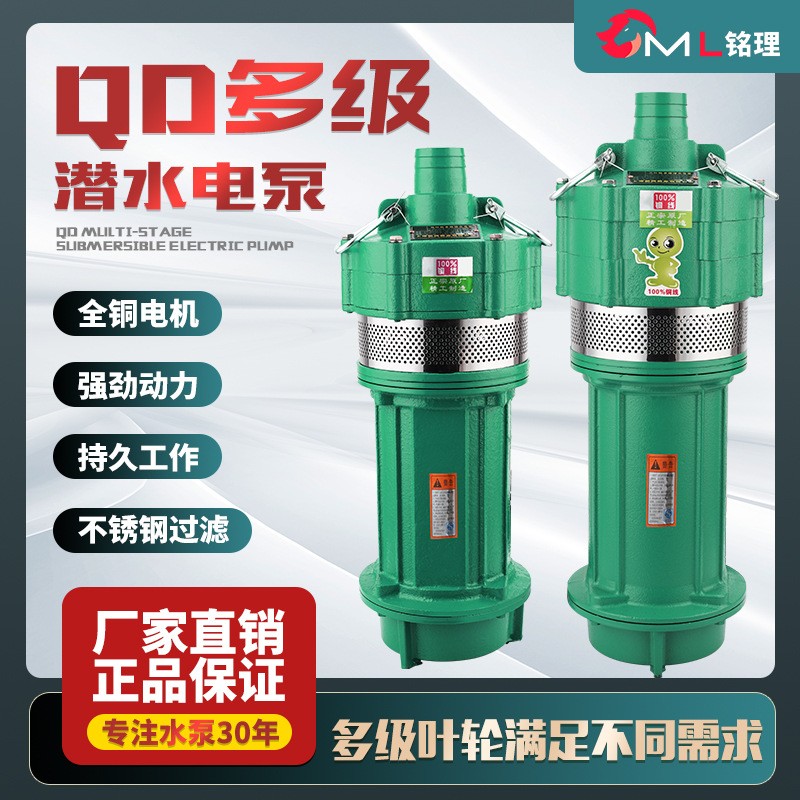 QD多級潛水泵家用農用灌溉高揚程廠家直銷單相220V小老鼠現貨批發
