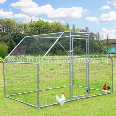 戶外大型狗籠雞籠兔籠尖頂平頂鍍鋅管可折疊鐵絲獸籠寵物籠批發