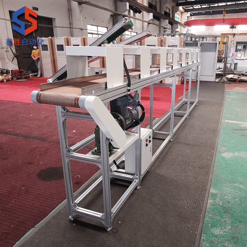 鐵氟龍網帶輸送機冷卻輸送線不銹鋼食品提升機上料機排廢料傳送帶