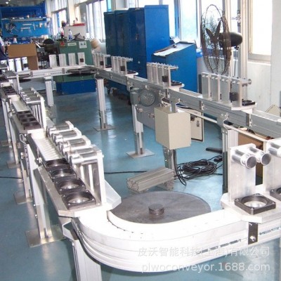 小型托盤食品醫(yī)藥輸送機 紙箱環(huán)形POM平頂柔性鏈 標(biāo)準(zhǔn)鋁型材輸送