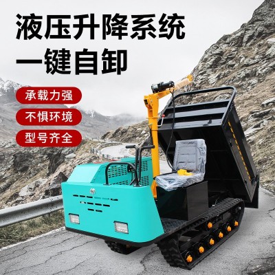 麗山廠家 履帶運輸車全地形爬山虎工程農(nóng)用搬運自卸1噸3噸運輸車