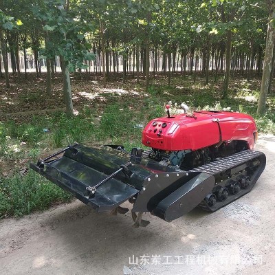 農用遙控自走式微耕機果園小型松土機32馬力柴油履帶式微耕機