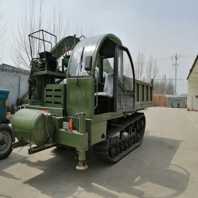 柴油履帶車自卸式 四驅爬山虎履帶隨車挖 農用運輸隨車挖價格