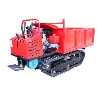 小型履帶運輸車果園山地爬山虎農用運輸液壓自卸履帶車