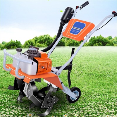 山坡地旋耕松土除草機輕便手推式小型微耕機辣椒玉米地開溝起壟機