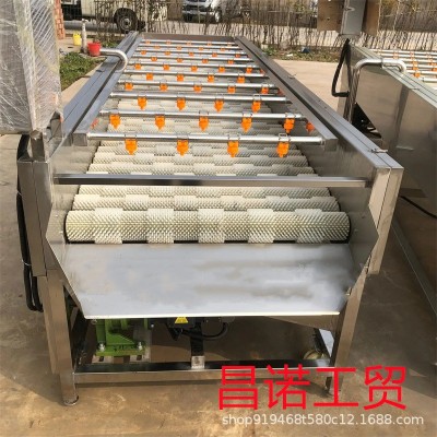 柚子毛輥清洗去雜機(jī) 馬鈴薯清洗去皮設(shè)備 洋芋平行清洗生產(chǎn)線