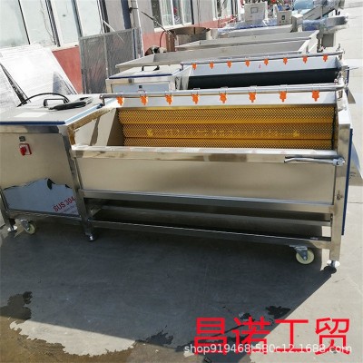 南瓜土豆?jié)L動(dòng)式毛輥清洗機(jī) 甘蔗去泥沙去灰塵清洗設(shè)備 昌諾工貿(mào)