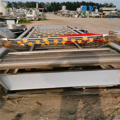 出售二手連續式凈菜加工設備全自動氣泡清洗機蔬菜水果氣泡清洗機