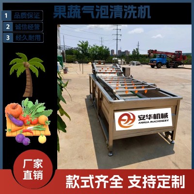 全自動銀耳氣泡清洗機(jī)果蔬清洗加工流水線 土豆片藕片 漂燙生產(chǎn)線