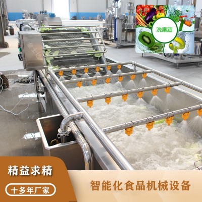 瓜果蔬菜清洗機(jī) 草莓氣泡清洗機(jī)器 海鮮水產(chǎn)品根莖類清洗風(fēng)干線