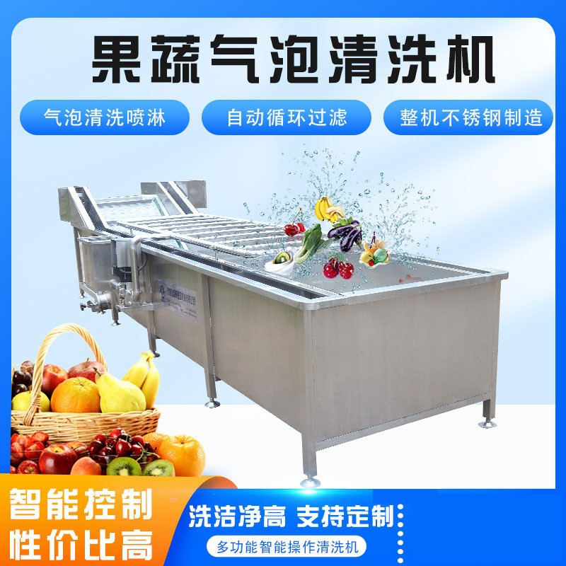 推薦藍(lán)莓圣女果多功能氣泡清洗機(jī)葉類蔬菜氣泡翻滾清洗設(shè)備