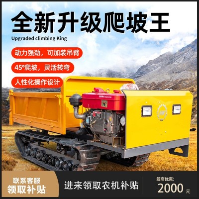 履帶式運輸車全地型履帶車小型農用田間山地爬山虎自卸車運料