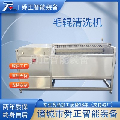 豬頭蹄子毛刷清洗設備 土豆蘿卜清洗去皮機 多功能毛輥清洗機