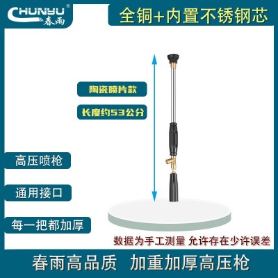 春雨農(nóng)用陶瓷高壓打藥水槍 電動(dòng)噴霧器柱塞泵配件大棚全銅噴頭
