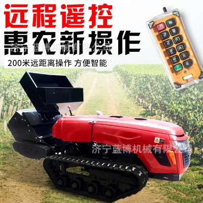 果園大棚遙控施肥機開溝施肥覆蓋一體機多功能遙控割草打藥旋耕機