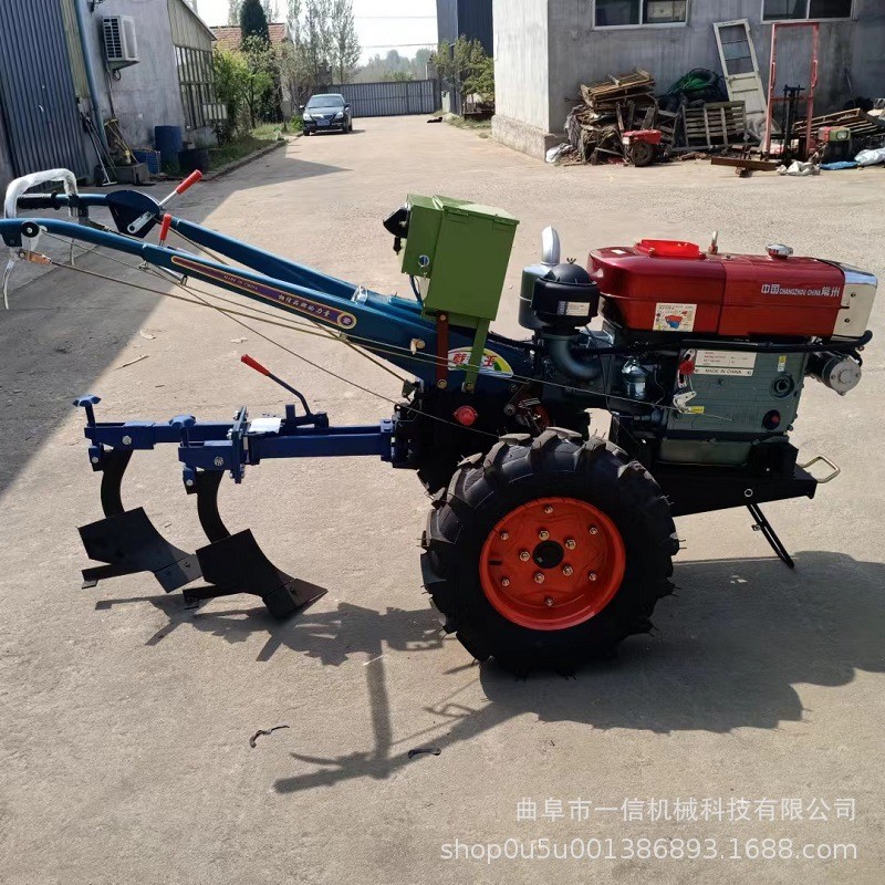 8馬力101底盤農用兩輪手扶拖拉機多種用途可帶犁除草