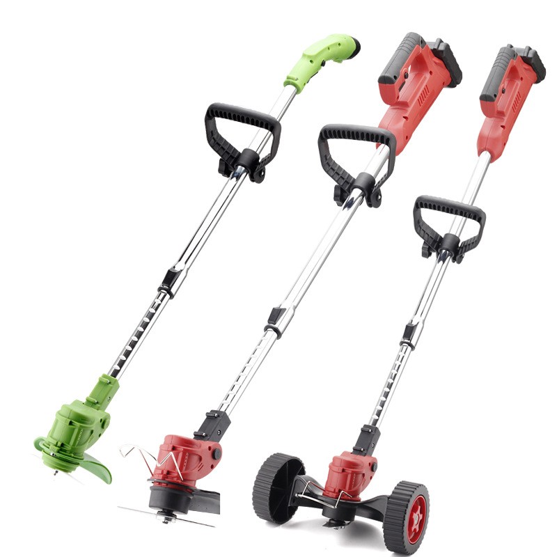 手推式電動割草機輪充電式家用小型多功能草坪鋰電池除草機剪草機