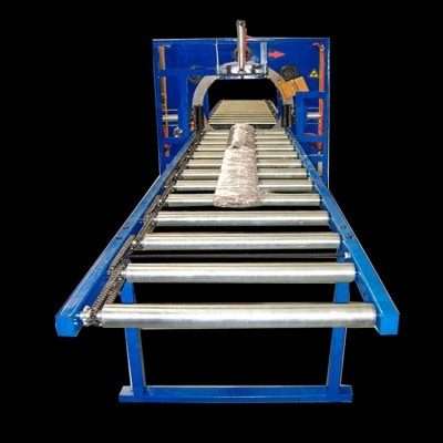 鋼管包裝機纏繞膜型材自動打包機纏帶裹包機水平管材建材纏繞機