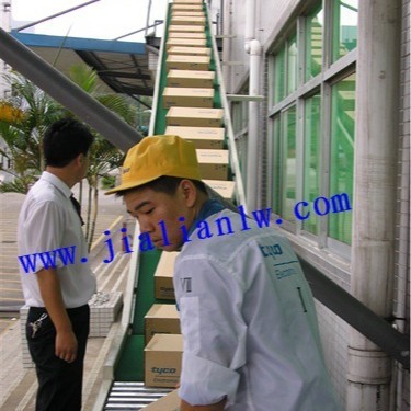 四樓下貨傳輸帶 自動(dòng)傳送帶 樓層樓梯貨物傳送帶 PVC防滑傳送機(jī)