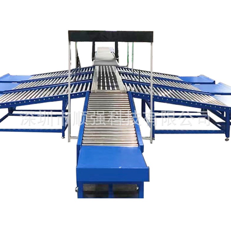 精準(zhǔn)分揀包裹分揀輸送系統(tǒng)物流輪式分揀機(jī)旋轉(zhuǎn)分選機(jī)用于包裹分揀