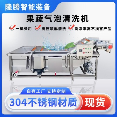 噴淋式果蔬氣泡清洗機 菠菜娃娃菜蘋果清洗設(shè)備 中央廚房洗菜機