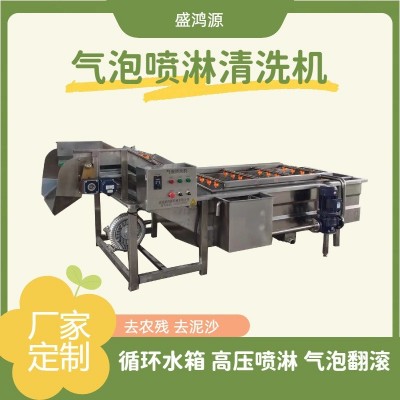 商用果蔬氣泡清洗機(jī) 全自動噴淋洗菜洗肉機(jī) 凈菜預(yù)制菜加工設(shè)備