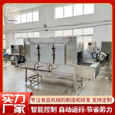 隧道式豬牛羊頭蹄燎毛機 大型帶皮五花肉燒毛設備 商用豬耳朵燒毛